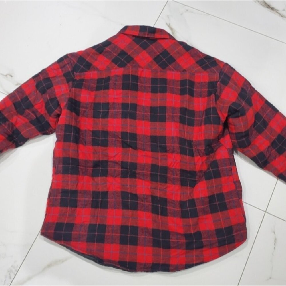 MARK'S Thick Cozy Red Quilted Shirt Jacket - Picture 6 of 14